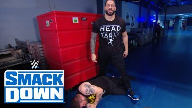 ما فعله رومان رينز بعد انتهاء عرض سماك داون الاخير ؟