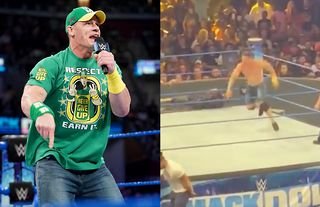 جون سينا يظهر امام رومان رينز بعد انتهاء سماك داون الاخير