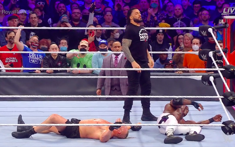 رومان رينز ينتقم من بروك ليسنر ويجعله يخسر فى رويال رامبل 2022
