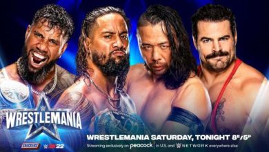 نتائج عرض راسلمينيا 38 WrestleMania الليلة الاولى بطولة الزوجى لسماك داون