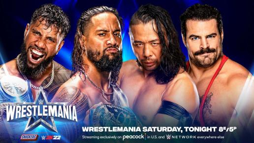 نتائج عرض راسلمينيا 38 WrestleMania الليلة الاولى بطولة الزوجى لسماك داون