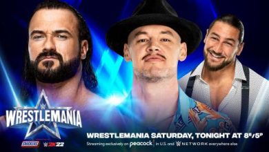نتائج عرض راسلمينيا 38 WrestleMania الليلة الاولى مواجهة سيف انجيلا